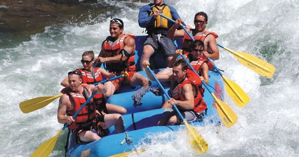 Write a note on river rafting class 11 image